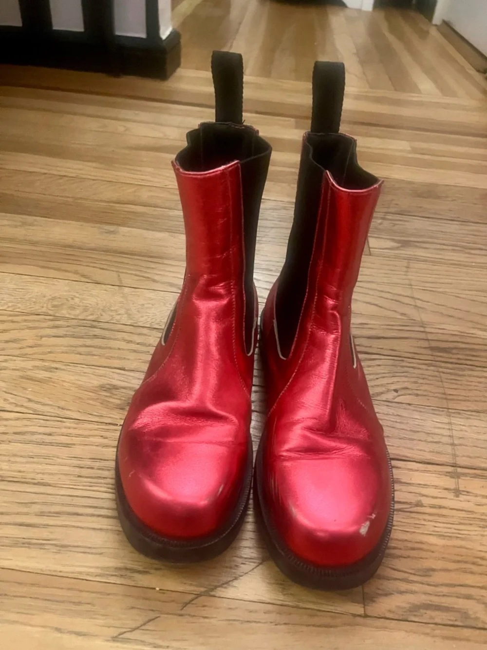 1017 Alyx 9SM metallic pink Chelsea boots